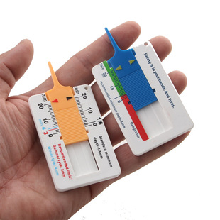 Portable plastic tread ruler 0-20mm Vernier depth caliper tire tread depth gauge