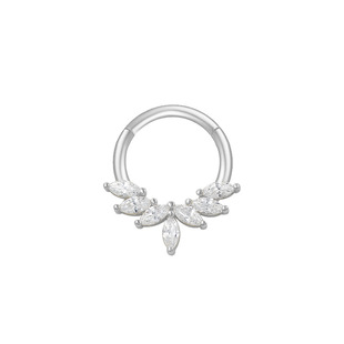 Gatte European and American Cross-border Small Snake Nose Ring Heart-shaped Puncture Ear Ring Five-pointed Star Puncture Closed Circle Puncture Nasal Ornament