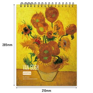 Van Gogh a4 Oil Painting Book a5 Blank Loose-leaf Sketch Coil Book Student Art Picture Book Sketch Book Wholesale