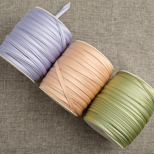 Silk Xiangyun Yarn Cheongsam Edge Belt Clothing Accessories Stingle Silk Hanfu Edge Rolling Strip Factory Wholesale