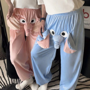 Tiktok online popular nose pajama pants funny men and girls couple elephant couple trousers