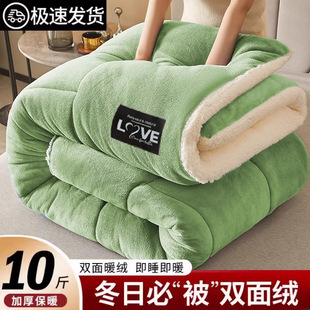 Lamb velvet quilt winter quilt fleece-lined thick autumn and winter quilt core warm winter 10kg 2024 new single quilt