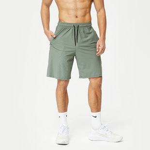 Woven Plaid Sports Shorts Men's Fitness Basketball American Running Quick-drying Summer Breathable Casual Training Shorts