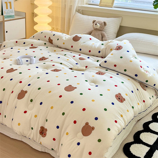 Class A Milk Knitted Cotton Summer Quilt Soybean Fiber Air-conditioning Quilt Student Dormitory Quilt Warm Spring and Autumn Quilt Winter Quilt Core