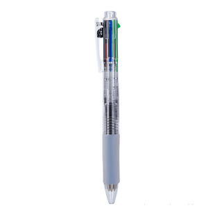 Deli four-color ballpoint pen multi-color black red blue green 0.7mm students use color hand account stroke focus