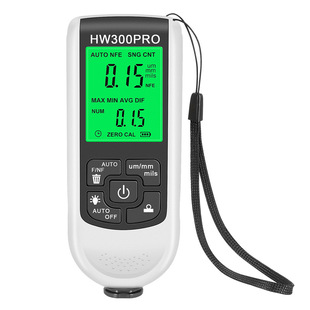 HW-300PRO высокоточный измеритель толщины покрытия противоскользящая пленка краски слой порошка толщиномера сухой пленки толщины пленки