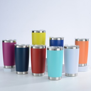 Трансграничный наружный 20oz из нержавеющей стали автомобильный стакан двухслойный с крышкой пиво изолят чашка простой большой емкости ледяной кубок