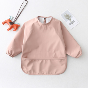 Danish Children's Waterproof Anti-Dressing Eating Bib Super Soft PU Waterproof Bib Baby Supplementary Food Cover Anti-Dirty Feeding
