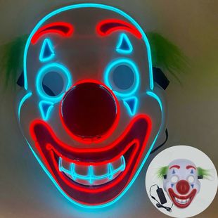 Cross-border joker clown mask Halloween glowing mask DC movie theme role play props Cosplay