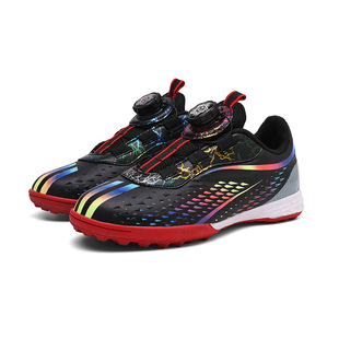 2024 New Style Rotating Button Children's Football Shoes for Male and Female Primary School Students TF Broken Nail Training sneaker Cross-border Wholesale