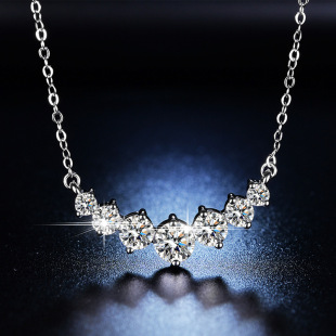 Cross-border e-commerce fashion seven-star necklace women's straight pendant clavicle chain jewelry live supply factory wholesale