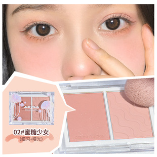 COLOR SCHOOL COLOR undersea garden blush fine flash matte cheap natural nude makeup two-COLOR Rouge