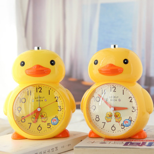 Big Yellow Duck Alarm Clock Cute Creative Multi-function Mute Bedside Luminous Lazy Cartoon Duckling Children's Student Alarm Clock