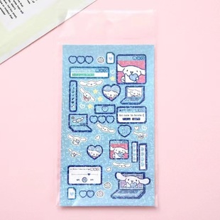 Sanrio лазерная наклейка слизь карта слизь пластина милый мультфильм нефритовый османтус собака Мелодия ручной счет DIY костюм ins оптом