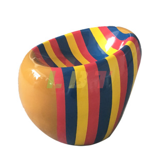 Libite Fiberglass Colorful Stool Courtyard Shopping Mall Leisure Chair Modern Simple Backrest Stool Customizable 3D Printing