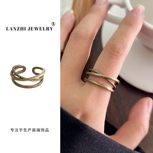 Lan Zhi British Museum Accessories Women's Personalized Vintage Light Luxury High-end Sense Ring Niche Ins Open Finger Ring