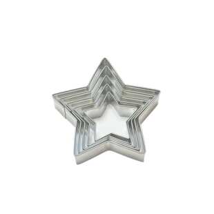 Star Biscuit Mold 430 Stainless Steel Baking Cake Mold Cookie Cutter Manufacturer Ready Stock Cross-Border