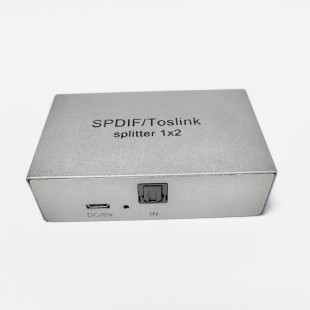 New optical fiber spdif digital audio distributor one in two out 1 minute 2 power supply audio splitter splitter
