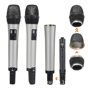 D1 handheld wireless microphone outdoor home karaoke live sound card audio professional universal metal microphone duct body