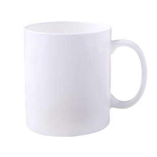 Cross-border Source bone china mug advertising ceramic mug pure white coffee mug creative printing gift souvenir