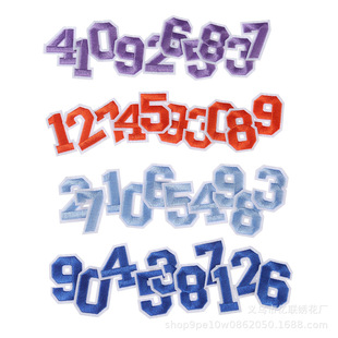 SOURCE factory direct supply solid color digital cloth stickers clothing accessories luggage embroidery stickers computer embroidery label in stock wholesale