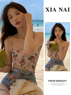 2025 New Bikini Swimsuit Women's Sexy Small Chest Push-up High-end Two-piece Swimwear Slimming Hot Springs