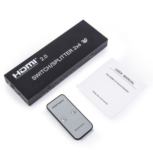 2,0 HDMI коммутатор 2 в 4 из 2 в 4 распределения HD 1,4 с аудио и видео разделения пульт дистанционного управления 4K