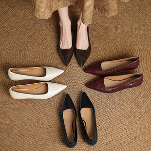 high quality formal work shoes pointed toe stiletto heel shoes niche temperament French high heels fashion super soft comfortable spring