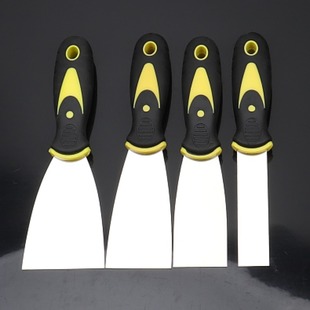Factory wholesale two-color handle Stainless Steel putty knife 2 inch 3 inch 4 inch 5 inch 6 inch cleaning blade putty knife