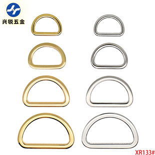 Zinc Alloy D-shaped Buckle in stock Handbag Luggage Leather Connection Adjusting Buckle Flat Line D-shaped Ring Buckle Clothing D-shaped Buckle