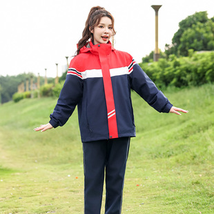 Autumn and winter assault clothes school uniforms junior high school students long sleeve class clothes primary school children's clothing kindergarten clothes sportswear thickened