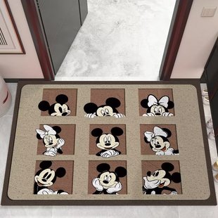Cartoon series thickened non-slip animal wire ring home mat entrance door dust removal non-slip wear-resistant wire ring mat