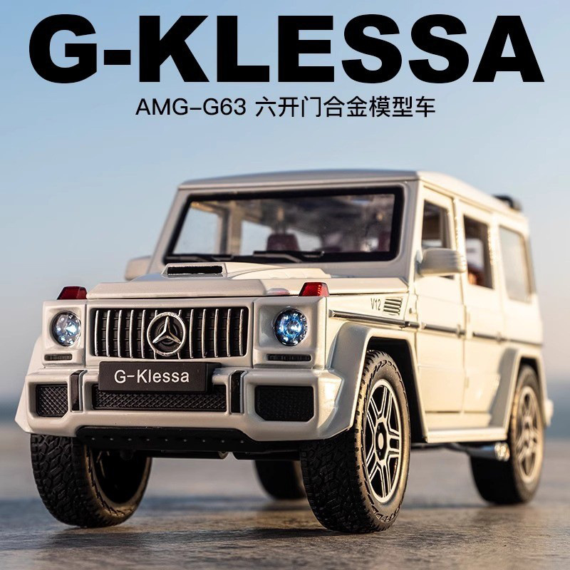 CarZhi 1:24 masshtabli AMG-G63 simulyatsiya qilingan qotishma avtomobil SUV o'g'il bola o'yinchoq simulyatsiya avtomobil ovozi va yorug'lik bezaklari