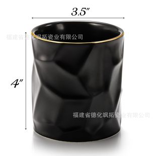 European Style Ins Concave and Convex Surface Ceramic Pen Holder Makeup Brush Storage Holder Creative Office Storage Holder Student Storage Pen Holder