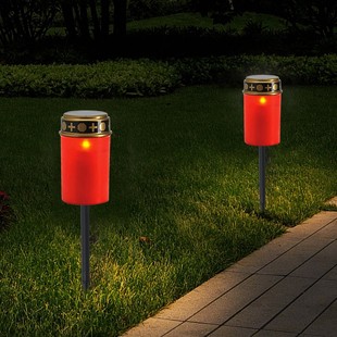 Solar cemetery everbright lamp solar lamp outdoor garden lamp dark automatic light waterproof candle floor lamp