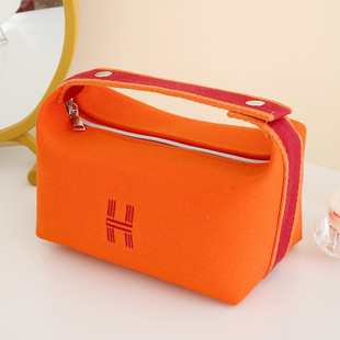 H Lunch Box Bag Travel Wash Bag Canvas Portable Cosmetic Bag Portable Women Cosmetic Storage Bag Wholesale