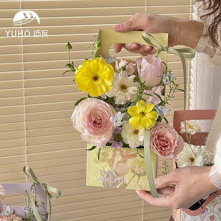 After the island 3.8 goddess festival flowers numerous portable box flowers flower arrangement bouquet packaging gift box flower shop diy packaging materials