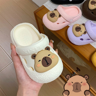 Children's Ins Slippers Fun Capibara Capybara Hole Shoes Summer Outfit Beach Sandals Comfortable for Boys and Girls