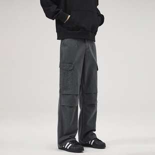 LKTM Men # американский ретро мульти-карманные стирая комбинезоны для мужчин и женщин