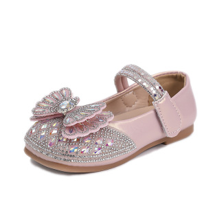 2025 Spring and Autum New Preppy Style Girls Soft-Soled Shoes Girls Princess Shoes Kidsren's Bow Small Leather Shoes Trendy