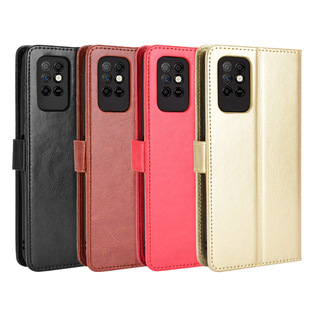 Infinix Note 8i Phone Case Voice Note8 Phone Leather Case Flip Crazy Horse Pattern Lanyard Case X683