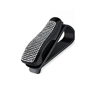 Car sun visor multifunctional Diamond glasses holder ticket holder car creative hot drilling glasses holder car supplies women