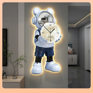 ⇓ Astronaut Creative Clock Wall Clock Living Room Modern Minimalist Restaurant Decoration Clock Sense Wall Hanging Children's Hanging