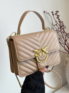 Foreign trade new women's bag small square bag 2024 new embroidered thread handbag Korean fashion chain slung shoulder bag