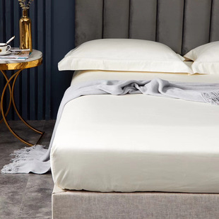 140 Egyptian cotton solid color bed sheet three-piece set five-star hotel quality bedding maternal and child grade class A fitted sheet
