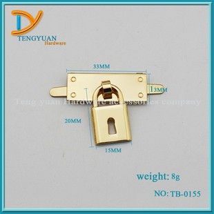 Supply luggage hardware accessories metal DIY handmade women's bag hardware decorative padlock bag accessories decorative lock