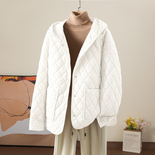 Winter 2023 Comfortable Trend Simple and Generous Temperament All-match Elegant Cotton Coat 8872