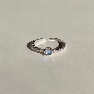 Summer plain ring S925 sterling silver ring women's light luxury high-end design stacked wear all-match non-fading niche finger ring