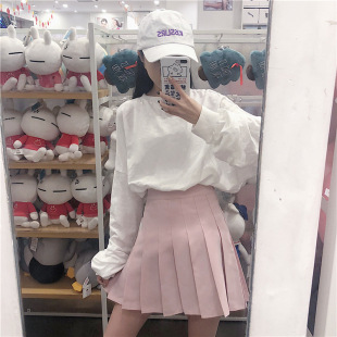 Pleated Skirt Women's Spring 2025 New Pink High Waist Skirt Style White Skirt Slimming Skirt