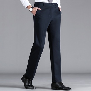 Spring and Summer New Style Mulberry Silk Stretch Trousers Men's Business Casual No-Iron Men's Trousers Suit Thin Trousers